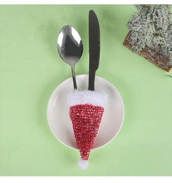 7 шт. Рождественская шляпа, нож и вилка, декоративная мантия