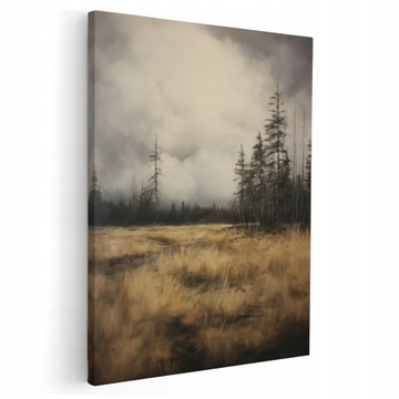 OBRAZ NA PŁÓTNIE 50x70 cm OBRAZY DO SALONU NA ŚCIANĘ ŁĄKA LAS *wiele wzorów