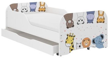 Łóżko MIKI dziecięce 160x80 + szuflada Wooden Toys