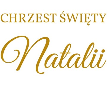naklejka Chrzest Święty Imię 75x45cm na ściankę