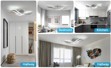 Светодиодная потолочная лампа Silfon Silver Modern люстра 32W 6500K для гостиной