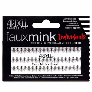 ARDELL FAUX MINK Sztuczne rzęsy, kępki SHORT BLACK