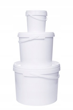 10 пластиковых ведер 5 литров белого цвета для ЕДЫ!