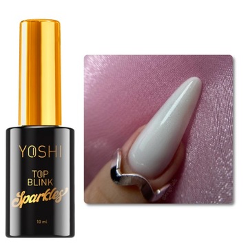 YOSHI TOP SPARKLES no wipe top z perłowymi drobinkami 10ml