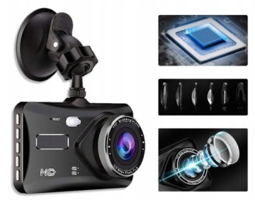 Автомобильный видеорегистратор HD с сенсорным экраном и камерой заднего вида 64G