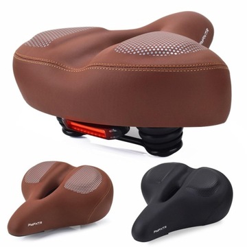 Амортизатор Comfort Saddle Mountain MTB коричневый с задним фонарем