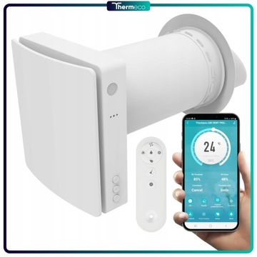 Rekuperator ścienny decentralny AIR VENT PRO 160 60m3/h pilot WIFI Thermeco
