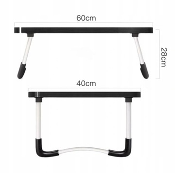 Черный стол для ноутбука, складной маленький стол