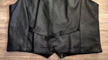 Мужской мотоциклетный кожаный жилет (XXL)