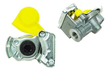 Słuchawka złącze pneumatyczne do ciężarówki miękka żółta M16x1,5