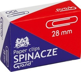 Spinacze do papieru 28mm 100 szt Grand