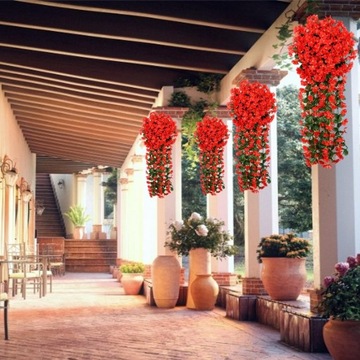 цветочная гирлянда, подвесные искусственные цветы