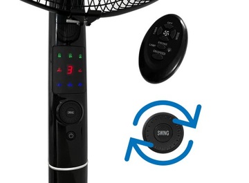 Напольный вентилятор EBERG RON LED TIMER SWING, мощный + пульт дистанционного управления