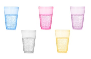 KUBKI PLASTKOWE 5 SZT 500ML KUBEK MIX KOLOR