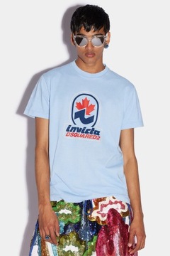 DSQUARED2 Niebieski t-shirt INVICTA CIGAR XXL
