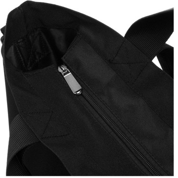 Torebka damska shopperka materiałowa duża A4 modna na ramię torba czarna