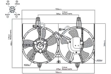 VENTILÁTOR CHLADIČŮ NISSAN ALMERA I MAXIMA / MAXI