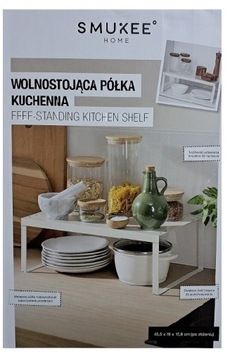 Wolnostojąca półka wstawiana kuchenna biała organizer regał kuchenny