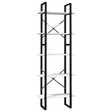 Regał na książki drewno/metal biały 60x30x105/60x30x70 cm
