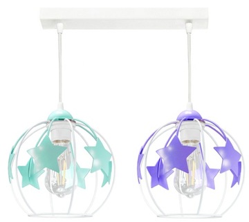 ŻYRANDOL LAMPA SUFITOWA WISZĄCA STAR DO POKOJU DZIECIĘCEGO DZIECIĘCA LED