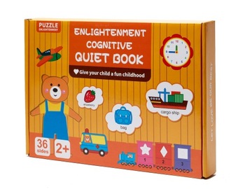 Cicha książka z rzepami Montessori 32 strony wczesna nauka Quiet book