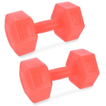 Hantle sześciokątne ciężarki zestaw 2x5kg Spokey