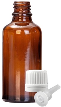 Butelka z KROPLOMIERZEM propolis apteczna 50ml biała nakrętka