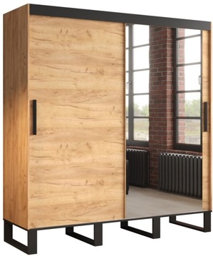 Szafa przesuwna LOFT T2 200 cm styl INDUSTRIALNY