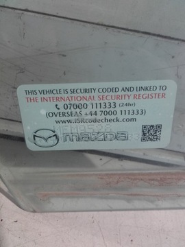 MAZDA 2 DJ FACELIFT SKLO (OKNO) DVEŘE PRAVÝ PŘEDNÍ 20-