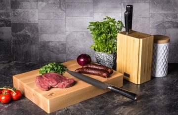 5 noży kuchenne Damascus Santoku uniwersalny szefa