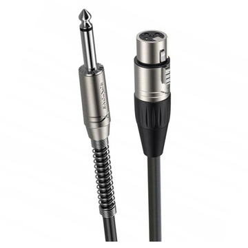 KABEL XLR ŻEŃSKI - DUŻY JACK 6,3mm PRZEWÓD INSTRUMENTALNY ROXTONE SMXJ210L5