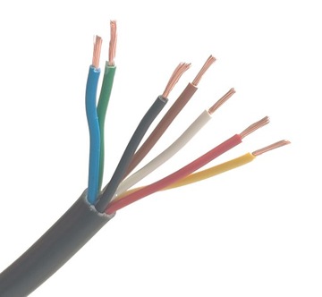 Przewód elektryczny kabel 7 żyłowy 7x0.75 mm 12/24V Przyczepka Laweta