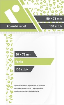 Koszulki na karty Rebel 50x73mm Fenix 100 sztuk