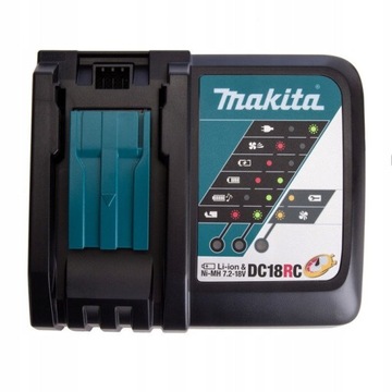 Ładowarka Makita DC18RC Szybka Li-Ion 7,2-18V 6,0Ah: 55min 5,0Ah: 45min