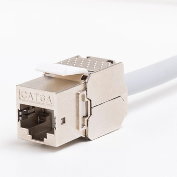 Gniazdo Keystone RJ45 kat.6A FTP Beznarzędziowe