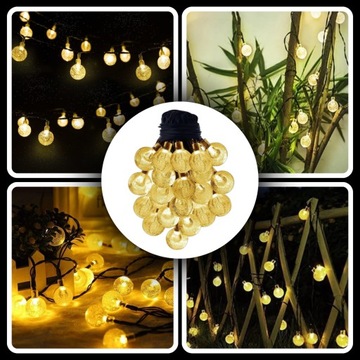 Girlanda Ogrodowa na USB Lampki OGRODOWE 100x Żarówka LED na Balkon 10m