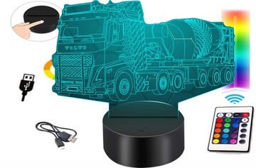 LAMPKA LED 3D GADŻET DLA KIEROWCY BETORNIARKA GRUSZKA BETONOMIESZARKA