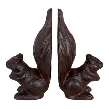 PODPÓRKI do książek bookend W KSZTAŁCIE WIEWIÓREK żeliwne