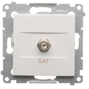 SIMON 54 GNIAZDO ANTENOWE SAT POJEDYN. TYP F BIAŁE