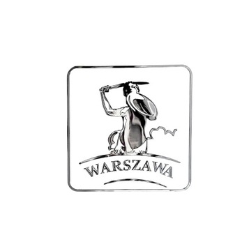 Naklejka na samochód auto niklowana WARSZAWA