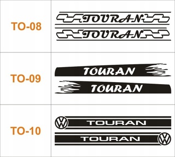 Наклейки на двери автомобиля VW TOURAN различного дизайна