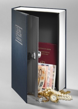 SEJF KASETKA KSIĄŻKA SKRYTKA METALOWA NA PIENIĄDZE KOSZTOWNOŚCI