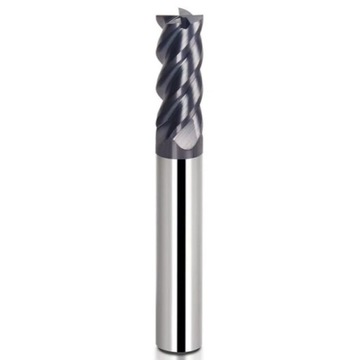 FREZ PALCOWY VHM fi 8 mm WĘGLIKOWY 50 HRC 4F L100