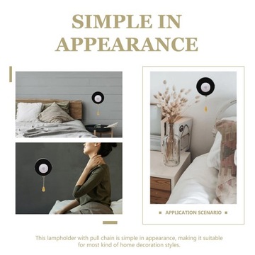 настенный светильник с розеткой и веревкой