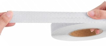 СВЕТООТРАЖАЮЩАЯ ЛЕНТА БЕЛАЯ СОТОВАЯ ФОЛЬГА 2,5 см