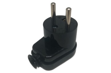WTYCZKA KĄTOWA 230V 16A Z UZIEMIENIEM WT-16 CZARNA