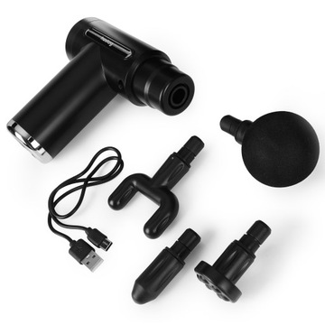 Массажер для тела, вибромассажный пистолет Huslog + насадки