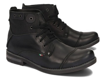 BUTY MĘSKIE SZTYBLETY OCIEPLANE PL SKÓRA 812 CZ 42