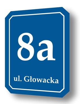 Tablica tabliczka adresowa z numerem domu 26X20 cm