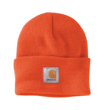 Ciepła Zimowa Czapka marki Carhartt / Legendarne Beanie / Black/white